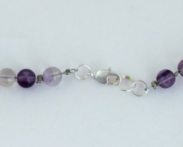 Fluorit, violett Perlenkette