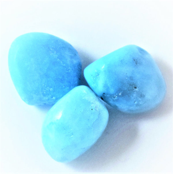 Aragonit, blau Trommelstein