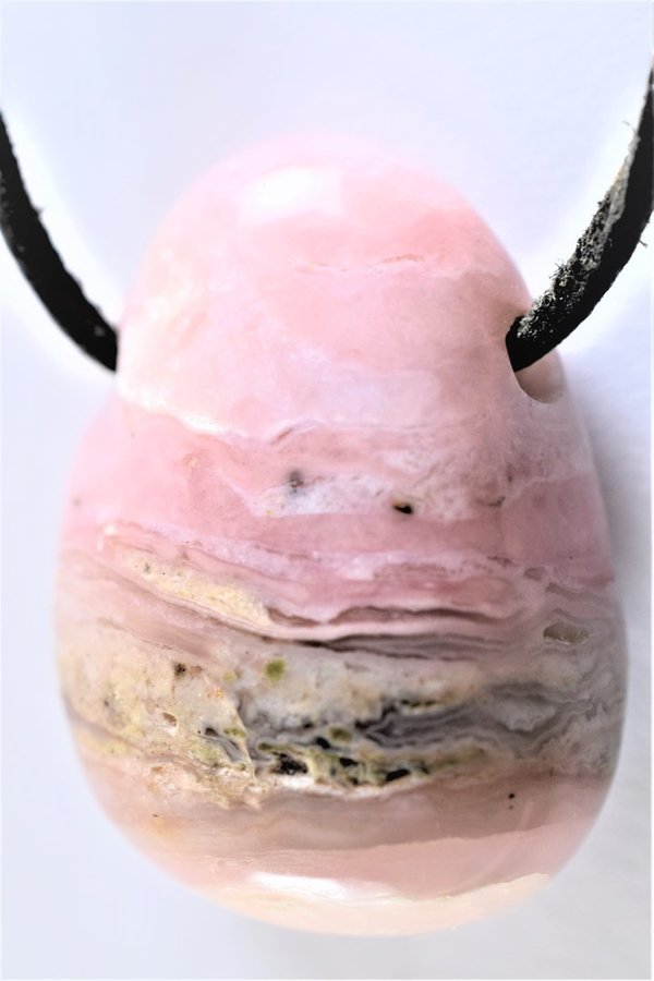 Andenopal, Opal pink, gebohrt