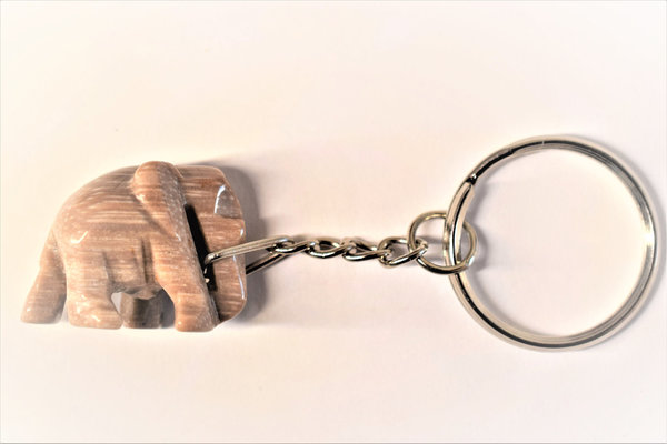 Schlüsselanhänger aus versteinertem Holz